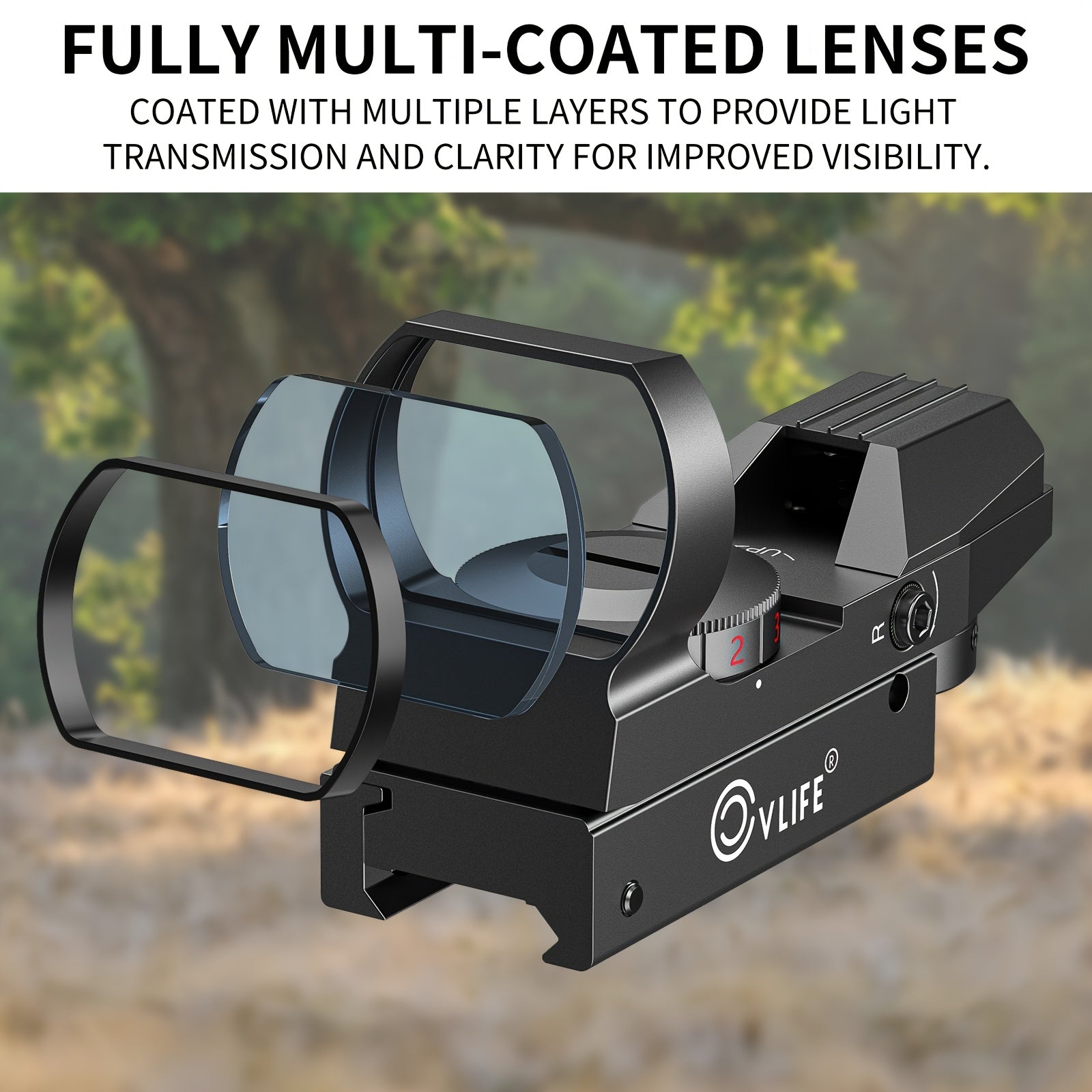 1X22X33 Red/Green Dot Gun Sight with 20mm Rail - Tactical Red Dot Sight, 4 Reticle Patterns, 5 Brightness Settings & Parallax Correction, Battery-Powered (Up to 36V), Compatible with Picatinny/Weaver Rails for Rifles, Pistols WardBoyzPROShop