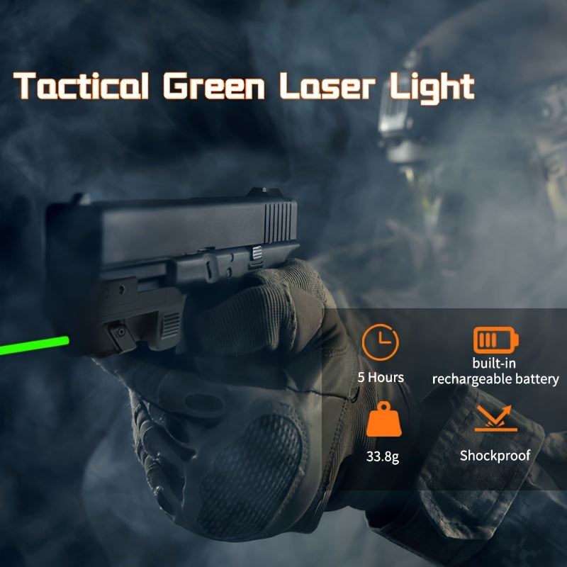 USB Rechargeable Green Laser Sight - Low Profile, Shockproof Dot Scope for Pistols & Rifles, 5mW Power, 0.5" Spot Size, Low Profile Beam, USB Rechargeable, Green Dot Sight, Shockproof WardBoyzPROShop