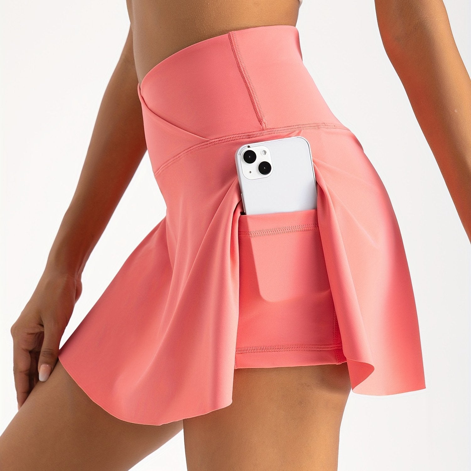 Women's 2-in-1 Tennis Skirt With Inner Pocket Shorts - High Waist Golf And Yoga Activewear WardBoyzPROShop