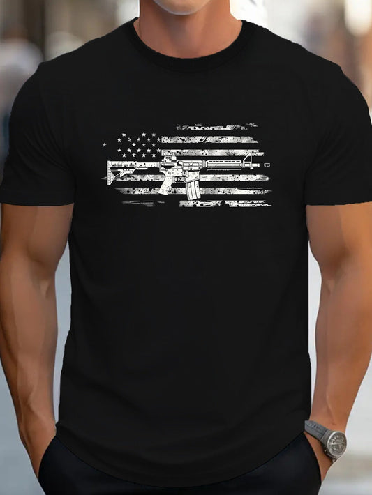 flag rifles G500 pure cotton men's T-shirt comfort fit WardBoyzPROShop