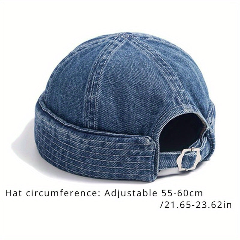1PC Brimless Denim Hat Men Women Retro Caps Washed Cowboy Skullcap WardBoyzPROShop