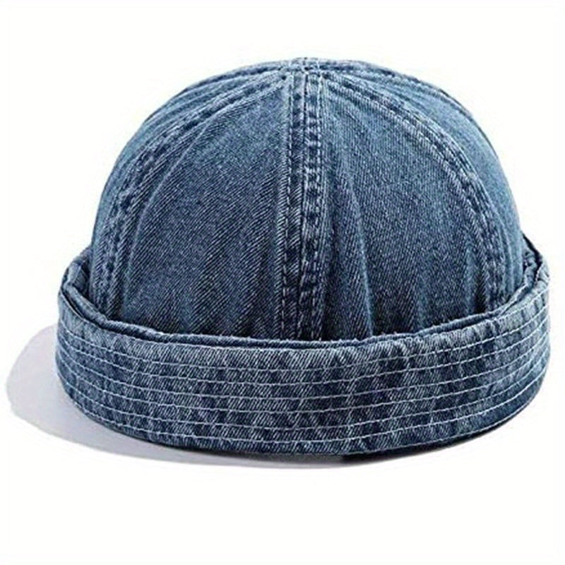 1PC Brimless Denim Hat Men Women Retro Caps Washed Cowboy Skullcap WardBoyzPROShop