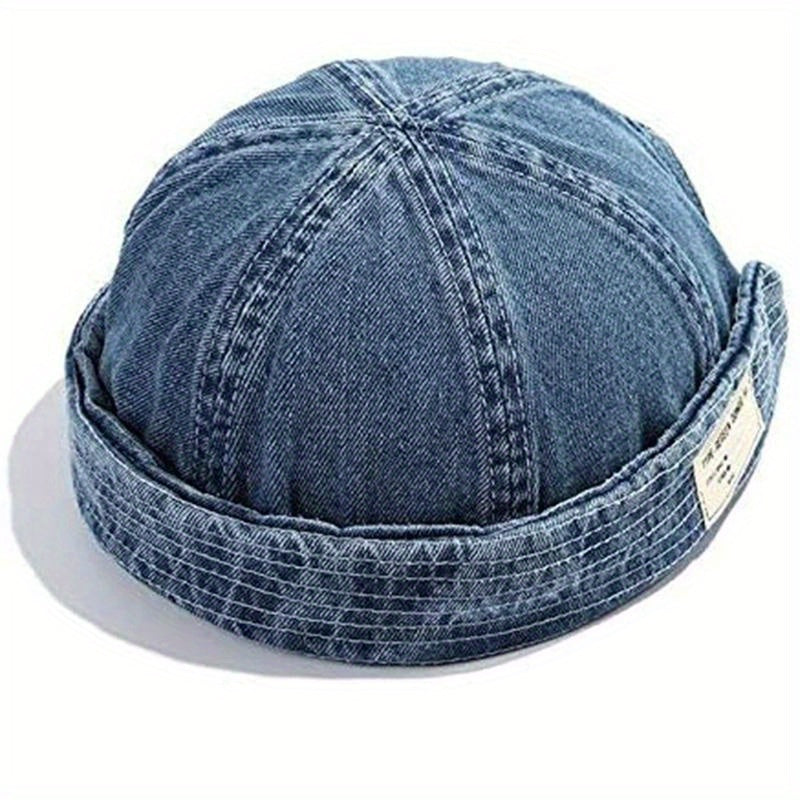 1PC Brimless Denim Hat Men Women Retro Caps Washed Cowboy Skullcap WardBoyzPROShop