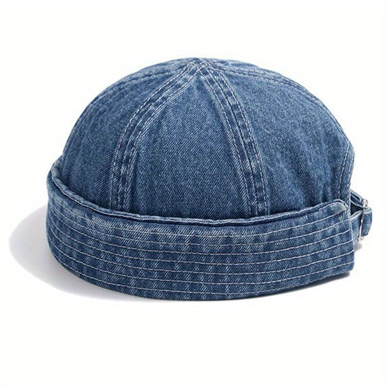 1PC Brimless Denim Hat Men Women Retro Caps Washed Cowboy Skullcap WardBoyzPROShop