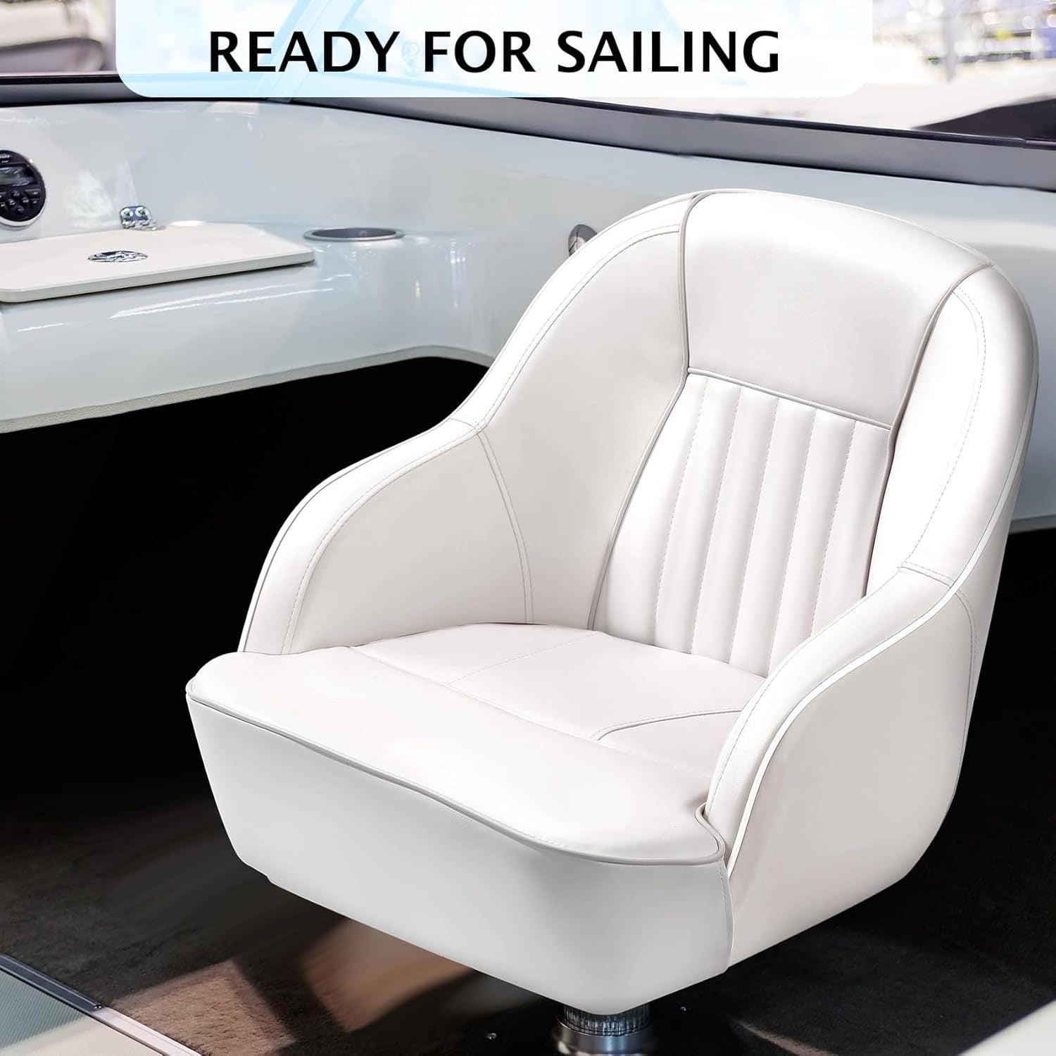 Pontoon Boat Seat, Captain Bucket Seat With Thickened Sponge Padding, Boat Captains Chairs, Fishing Boat Seats, Boat Bucket Seat for Fishing Boat, Sightseeing Boat, Speedboat, Canoe, 1-Piece WardBoyzPROShop
