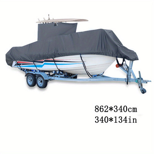Labwork Boat Cover For Center Console With T-Top Roofs Heavy-Duty 20-24ft Grey WardBoyzPROShop