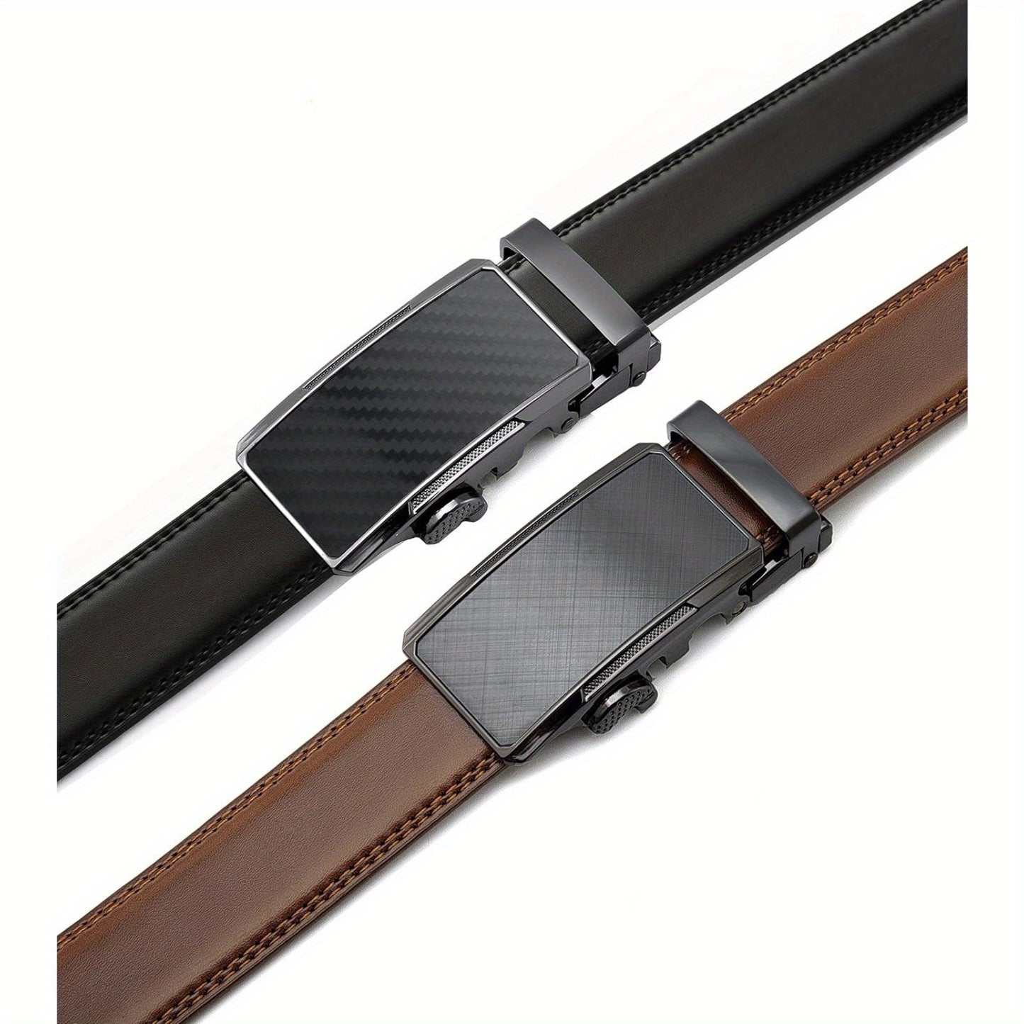 [2 Pack Leather Ratchet Belt] CHAOREN Mens Belts Leather Ratchet 2 Pack - Mens Dress Belt for Dress Pants (32mm) WardBoyzPROShop