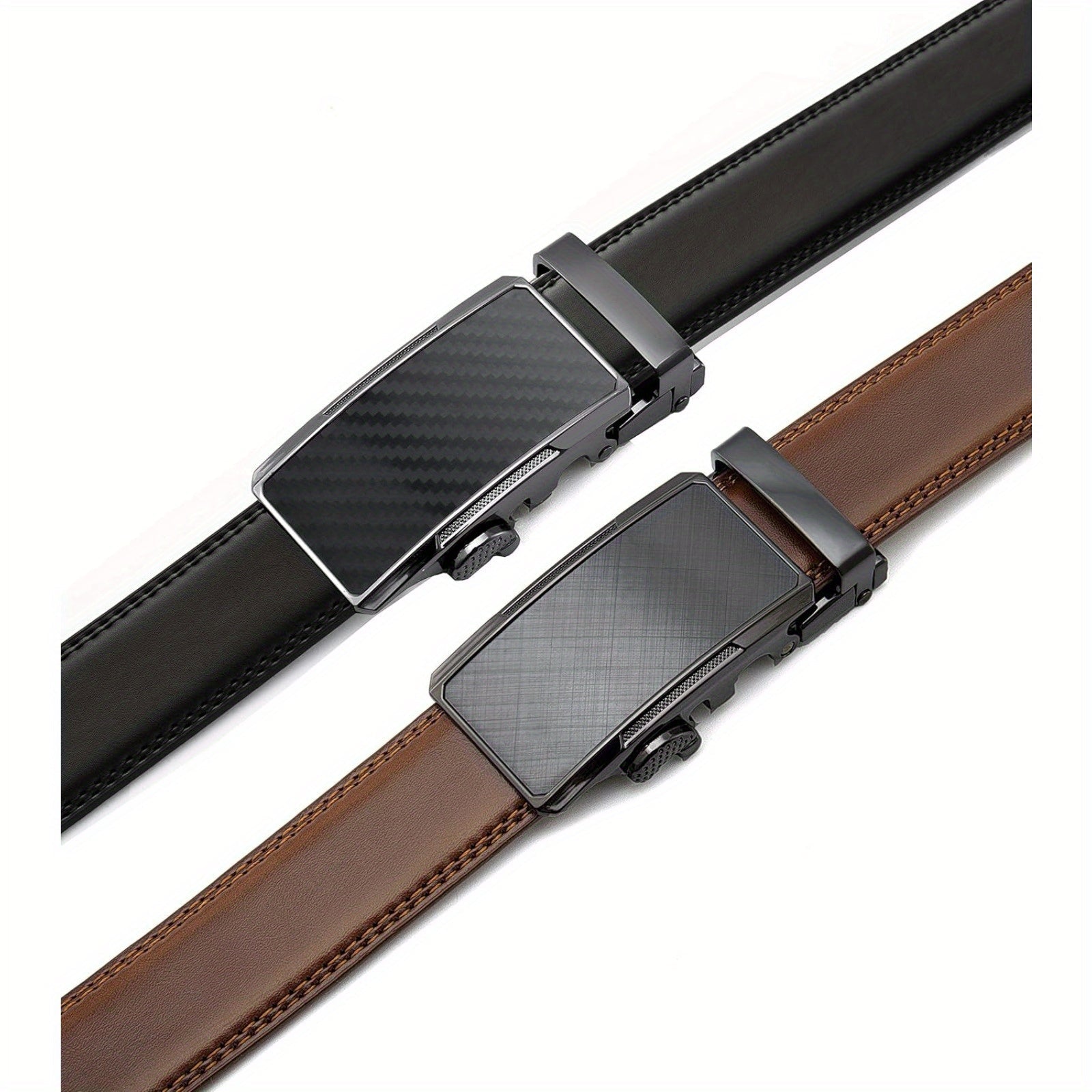 [2 Pack Leather Ratchet Belt] CHAOREN Mens Belts Leather Ratchet 2 Pack - Mens Dress Belt for Dress Pants (32mm) WardBoyzPROShop