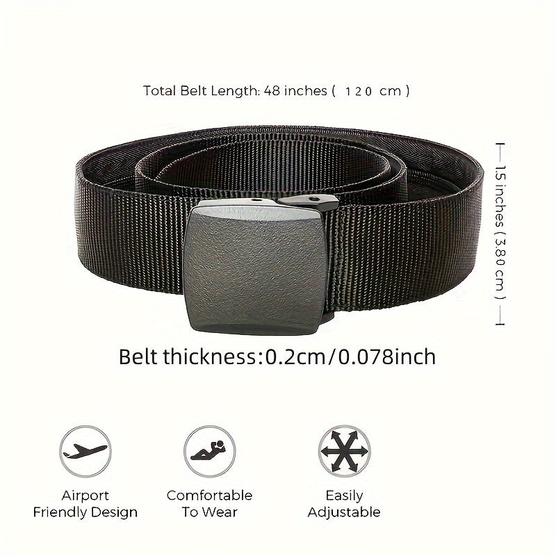 1pc Automatic Buckle Nylon Male Army Tactical Belt Mens Military Waist Canvas Belts, Ideal Choice For Gifts WardBoyzPROShop