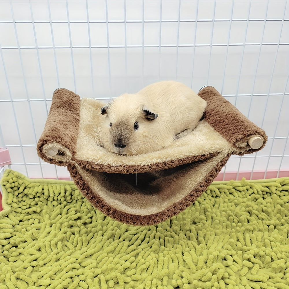 Double Layer Winter Warm Rat Hammock - Cozy Hanging Nest Bed For Guinea Pigs, Rats, And Chinchillas - Cage Accessories For Small Pets WardBoyzPROShop
