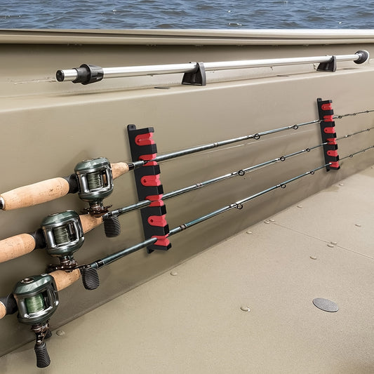 6 Rods Capacity 2pcs Wall-mounted Fishing Rod Holders, Fish Pole Organizer For Garage & Boat
