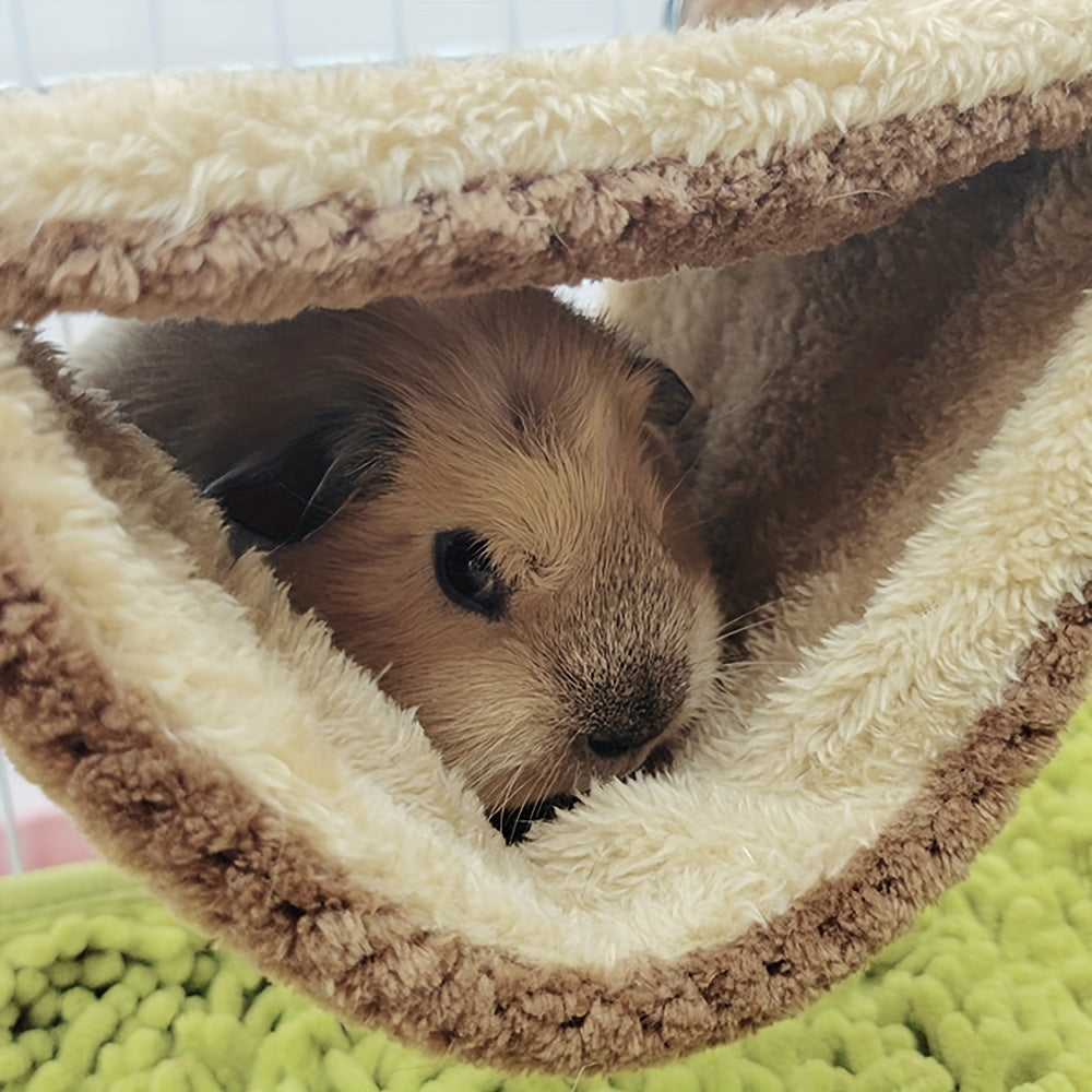 Double Layer Winter Warm Rat Hammock - Cozy Hanging Nest Bed For Guinea Pigs, Rats, And Chinchillas - Cage Accessories For Small Pets WardBoyzPROShop