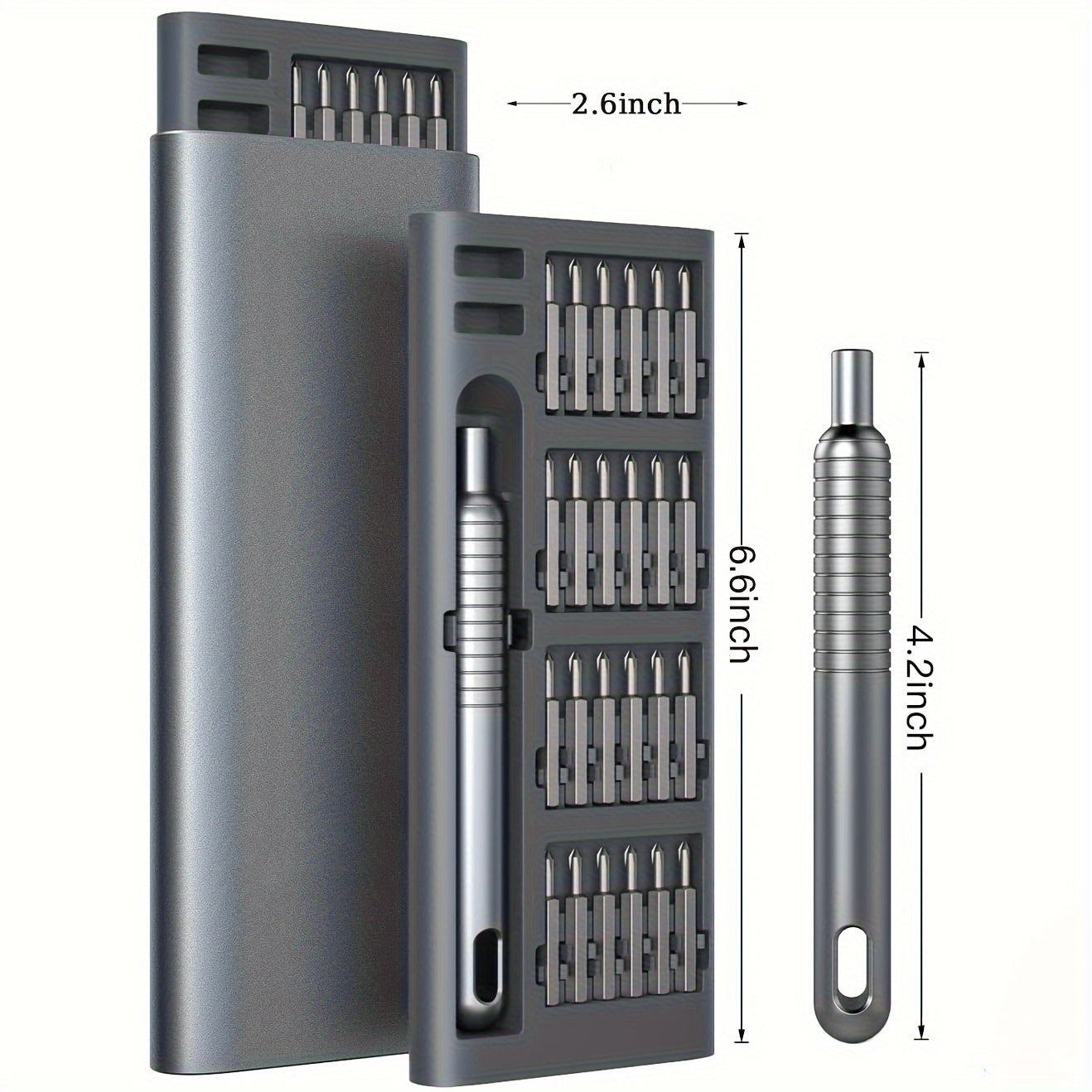 48-in-1 Precision Screwdriver Set - Professional Magnetic Driver Kit with 6-inch Metal Handle and Portable Aluminum Box - Ideal for Electronics, Watch, Drone, Gadget Repair and Maintenance WardBoyzPROShop