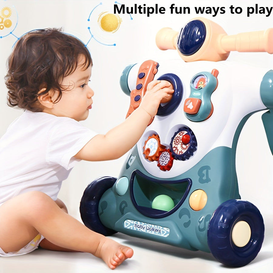 3-in-1 Sit-to-Stand Learning Walker Toy, Educational Walker Toy With Activity Center