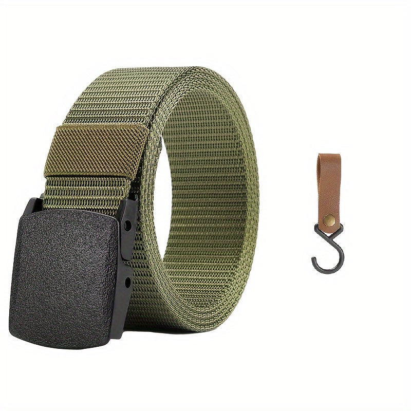 1pc Automatic Buckle Nylon Male Army Tactical Belt Mens Military Waist Canvas Belts, Ideal Choice For Gifts WardBoyzPROShop