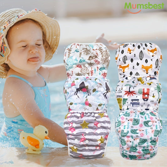 1pc Reusable Baby Swim Diaper, Adjustable Diaper Swim For Toddlers 9 Months - 3 Years Old, For Swimming Lessons Baby Girls, Boys, Natural Color Swim Diaper, Halloween, Thanksgiving And Christmas Gift WardBoyzPROShop