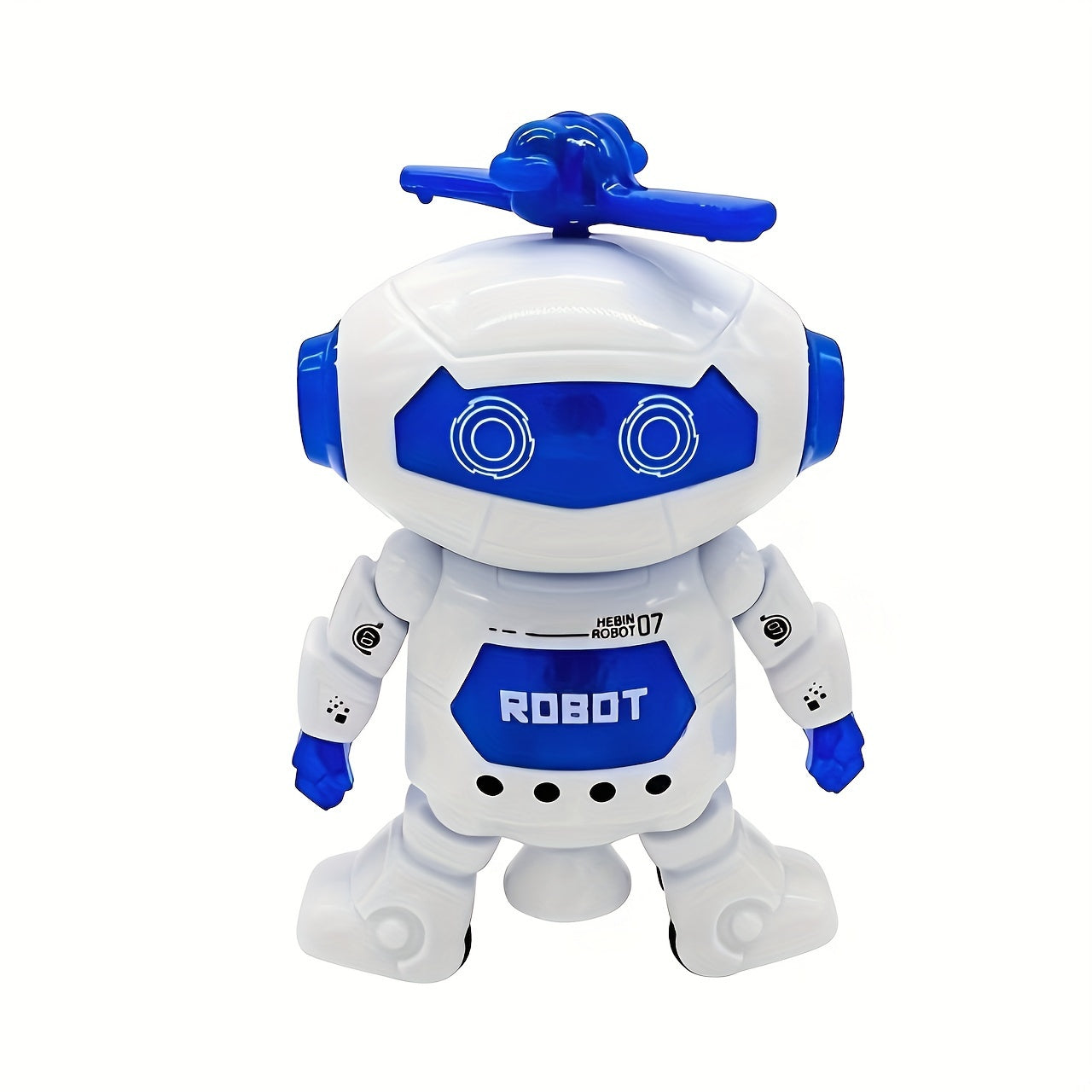 1pc Dancing Robot Toy for Kids with LED Lights and Music, 360-Degree Rotating Action, Ideal Gift for Boys and Girls, Durable Plastic Construction