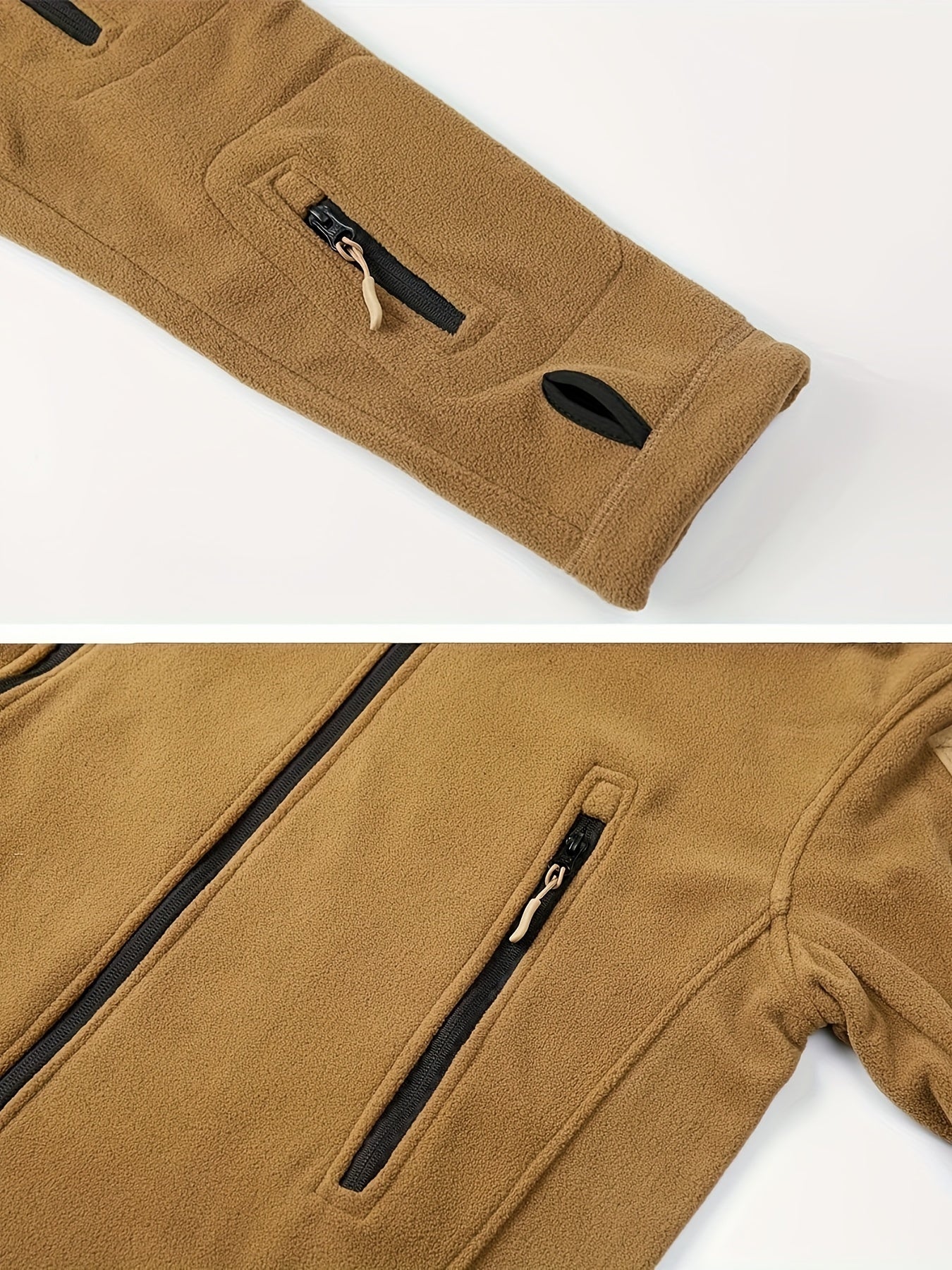 Men's Tactical Hoodie Fleece Jacket Winter Warm Full-Zip Military Army Outerwear Outdoor Sport Hooded Skiing Hunting Hiking Coat with 7 Zip Pockets WardBoyzPROShop