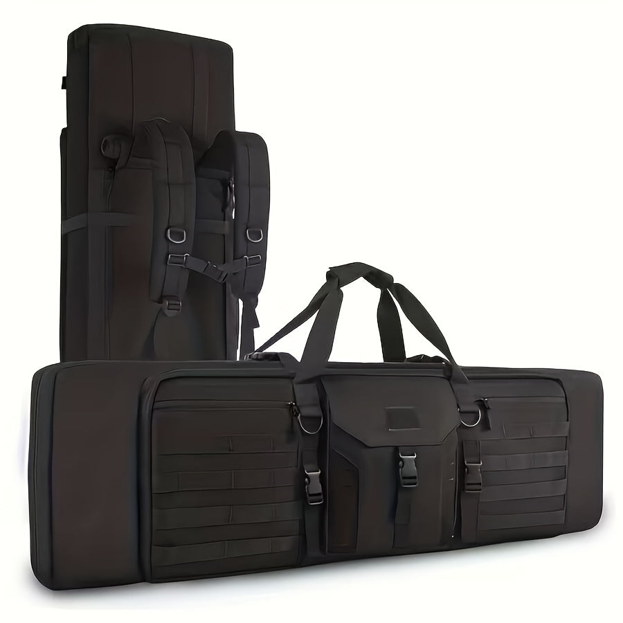30-42 Inch Long Gun Case Soft Double Rifle Bag - Tactical Backpack with Pistol Bag for Shooting and Hunting - Durable, Water-Resistant, and Padded Protection for Rifles and Pistols - Brown Color WardBoyzPROShop
