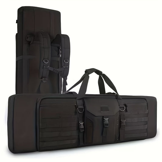 30-42 Inch Long Gun Case Soft Double Rifle Bag - Tactical Backpack with Pistol Bag for Shooting and Hunting - Durable, Water-Resistant, and Padded Protection for Rifles and Pistols - Brown Color WardBoyzPROShop