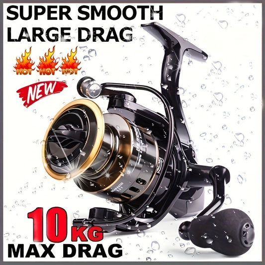 1pc HE1000-7000 Spinning Reel, Metal Cup And Metal Rocker Arm, 5.2:1 Gear Ratio, Smooth And Sensitive, Fishing Reel For Freshwater Saltwater