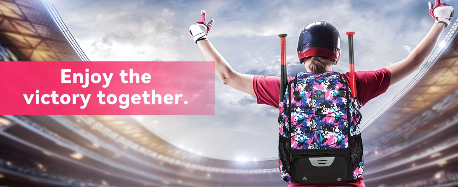 Large Capacity Baseball Backpack Softball Bag, External Helmet Holder And Fence Hook Baseball Backpack, With Shoes Compartment, - Holds Bats, Helmets, Gloves, Hats, Clothes, And Shoes For Baseball And Softball Players WardBoyzPROShop