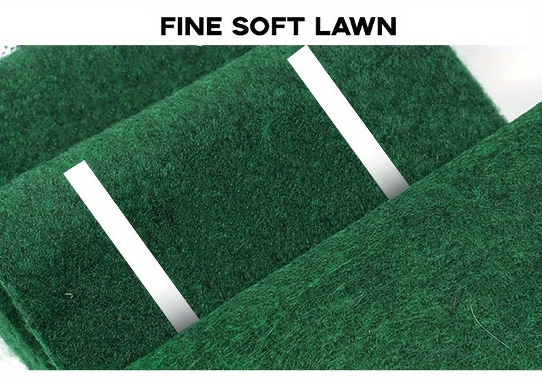 [Lenticular 3D] HUAEN Golf Putting Mat - 8ft Indoor Practice Mat with 3D Backplate and Ball Return WardBoyzPROShop