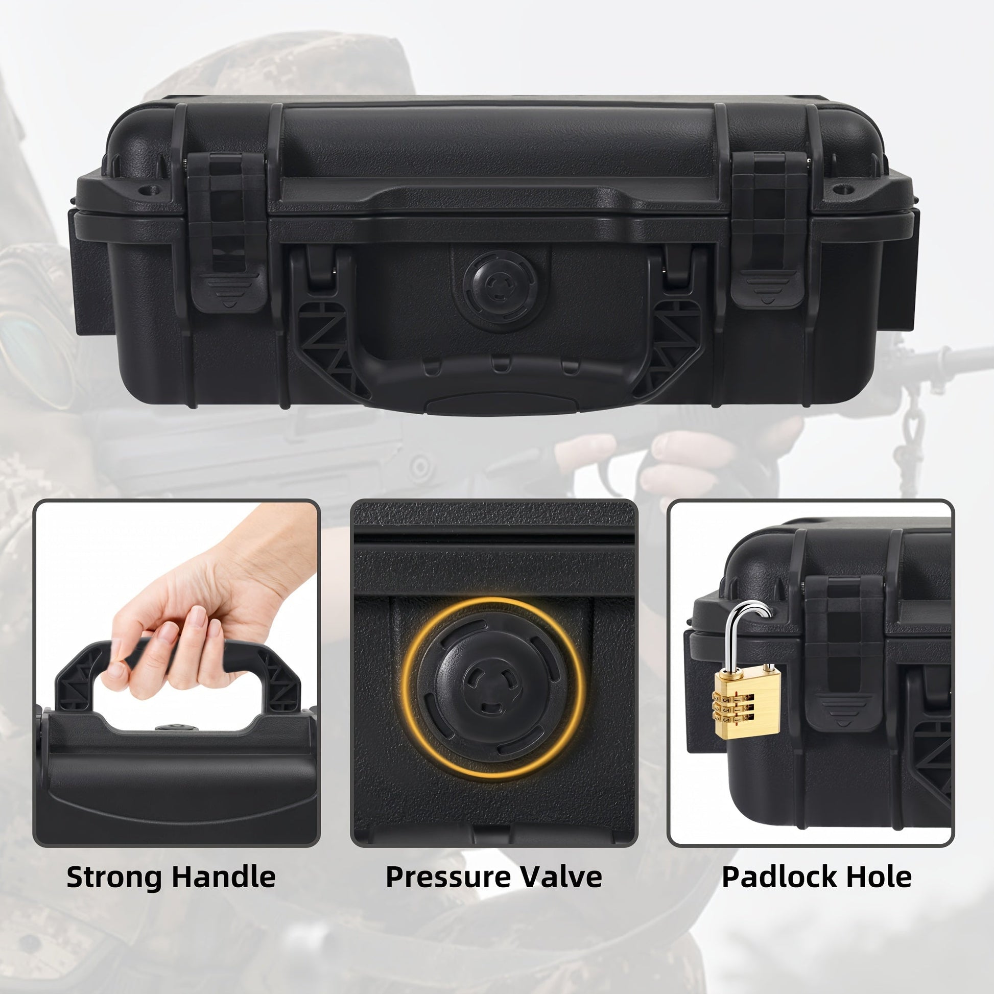 Lockable Hard Shell Gun Case - Durable Firearm & Ammo Storage Box for 9x19mm, 9mm Luger, 380ACP, 38 S&W, 32 S&W,.40 S&W (Case Only) WardBoyzPROShop