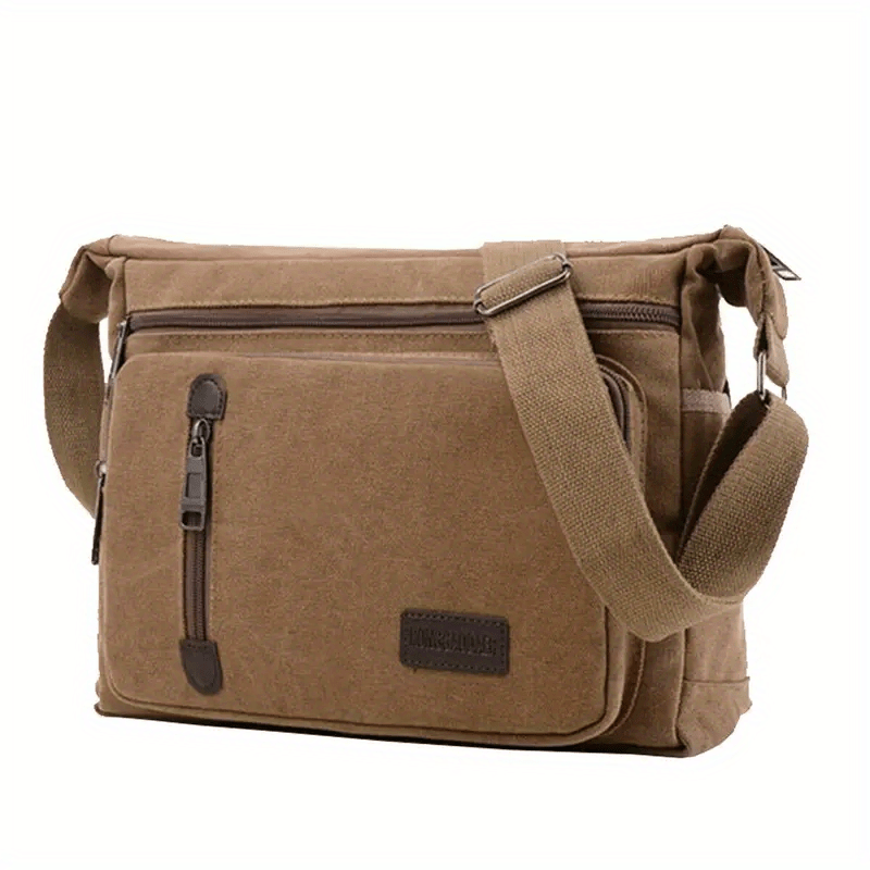 1pc Stylish Army Green Polyester Casual Travel Crossbody Bag - Adjustable Shoulder Strap, Retro Messenger Bag for Going Out, Personality Style, Durable and Water-Resistant - Perfect for Outdoor Hiking and Daily Use - WardBoyzPROShop