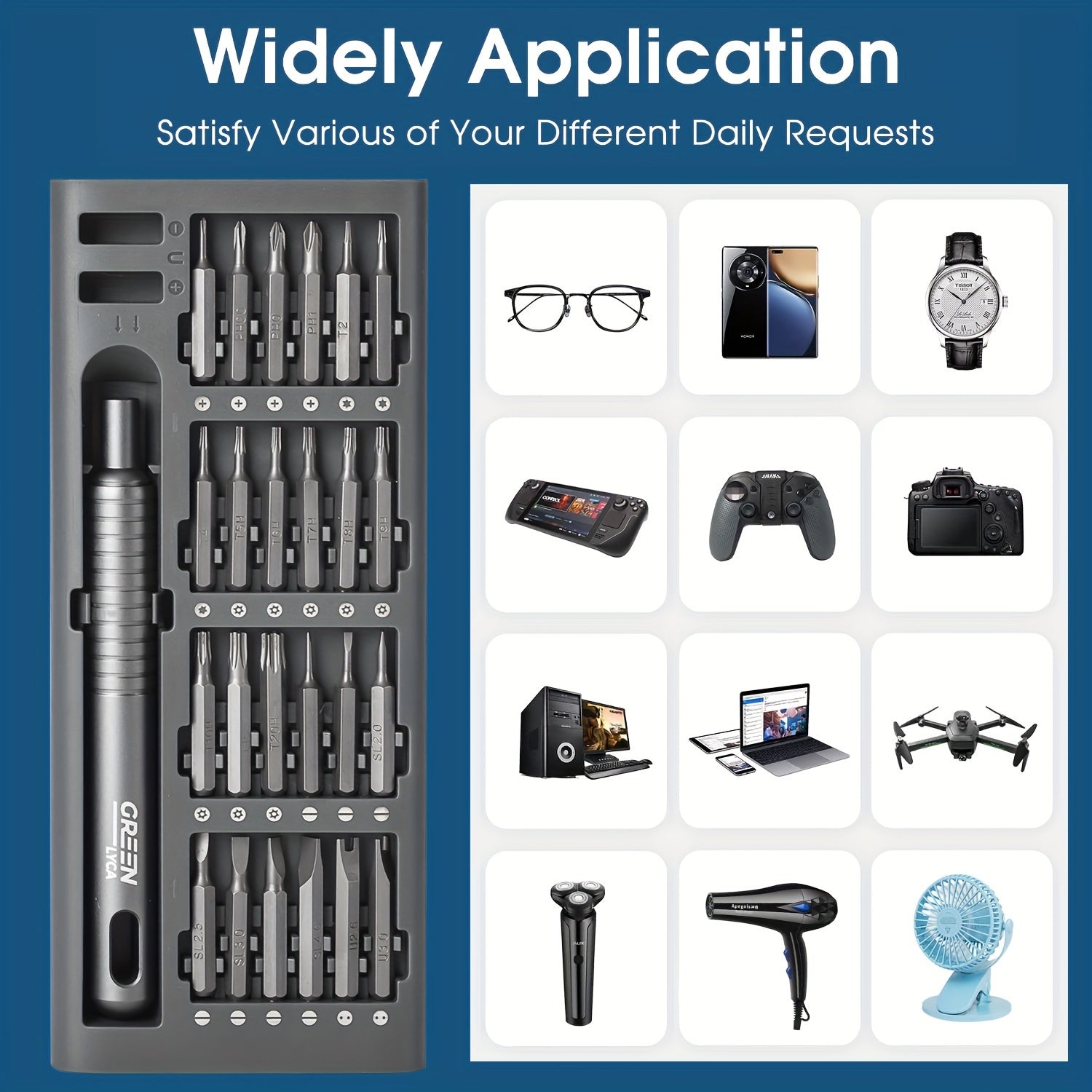 48-in-1 Precision Screwdriver Set - Professional Magnetic Driver Kit with 6-inch Metal Handle and Portable Aluminum Box - Ideal for Electronics, Watch, Drone, Gadget Repair and Maintenance WardBoyzPROShop