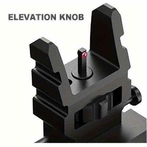 Feyachi S37 Fiber Optic Iron Sights - Red Green Dots Fiber Flip Up Sights, Rail Mount Flip Up Sights, Tool-Free Adjustment Front and Rear Backup Iron Sight - For Rifles - Suitable for Hunting, Shooting & Tactical Use - Great WardBoyzPROShop