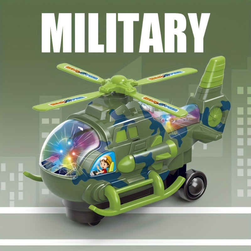 Electric Helicopter Toy for Kids with Lights and Music, 360° Rotating, Durable Plastic, Suitable for Boys and Girls, Ideal for Holidays and Playtime