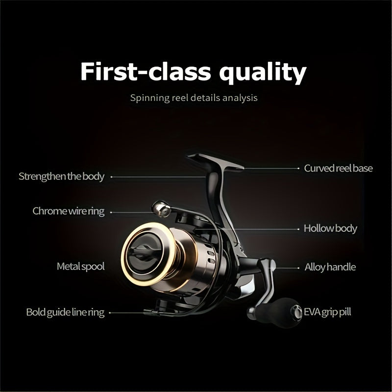 1pc HE1000-7000 Spinning Reel, Metal Cup And Metal Rocker Arm, 5.2:1 Gear Ratio, Smooth And Sensitive, Fishing Reel For Freshwater Saltwater