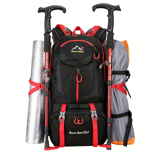 1pc 13.21gal Large Capacity Mountaineering Bag, Waterproof Hiking Backpack For Men Women, Suitable For Outdoor Travel Climbing Camping - WardBoyzPROShop