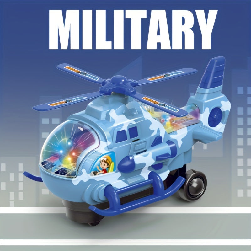 Electric Helicopter Toy for Kids with Lights and Music, 360° Rotating, Durable Plastic, Suitable for Boys and Girls, Ideal for Holidays and Playtime