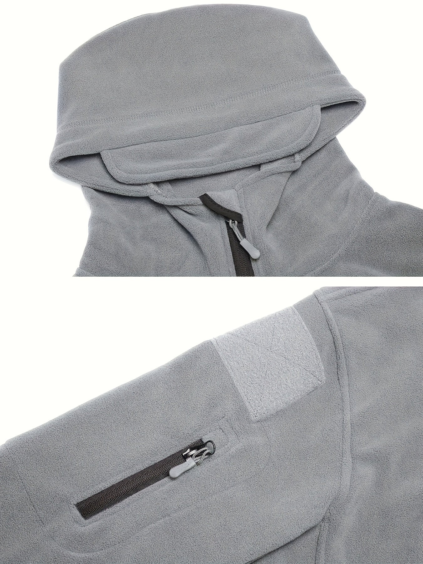 Men's Tactical Hoodie Fleece Jacket Winter Warm Full-Zip Military Army Outerwear Outdoor Sport Hooded Skiing Hunting Hiking Coat with 7 Zip Pockets WardBoyzPROShop