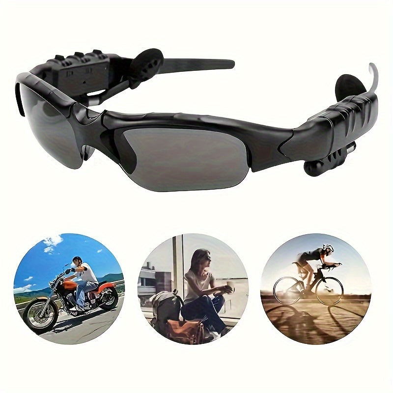 1pc UV Resistant Sport Glasses With Wireless Headset - Perfect For Cycling, Driving, Fishing, Travel And Outdoor Activities Wireless Glasses: Anti-Ray Stereo Music Headphones With Hands-Free Calling For All Cell Phones