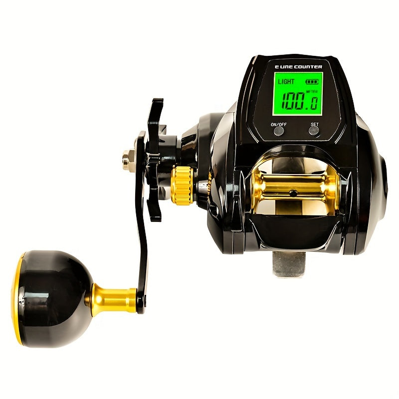 1pc 6.3:1 Gear Ratio Electronic Fishing Reel, Large Screen Counting Baitcasting Reel, Digital Display Fishing Reel With 26.46LB Brake Force, Fishing Tackle For Saltwater WardBoyzPROShop