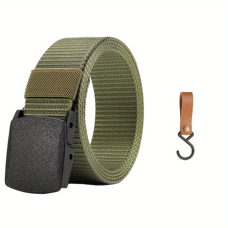 1pc Automatic Buckle Nylon Male Army Tactical Belt Mens Military Waist Canvas Belts, Ideal Choice For Gifts WardBoyzPROShop