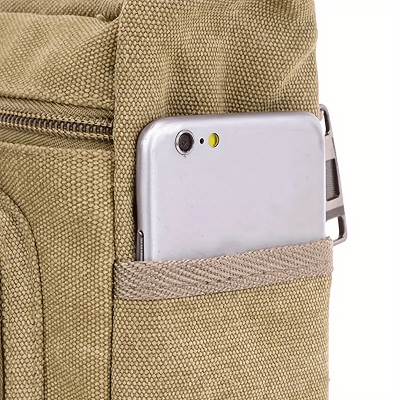 1pc Stylish Army Green Polyester Casual Travel Crossbody Bag - Adjustable Shoulder Strap, Retro Messenger Bag for Going Out, Personality Style, Durable and Water-Resistant - Perfect for Outdoor Hiking and Daily Use - WardBoyzPROShop