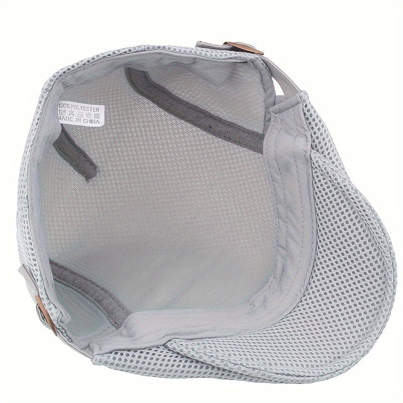 Summer Men News Breathable Cap Hat Mesh Cabbie Golf Driving Sun Flat Beret Black White Gray Beige Hats Caps Visors WardBoyzPROShop