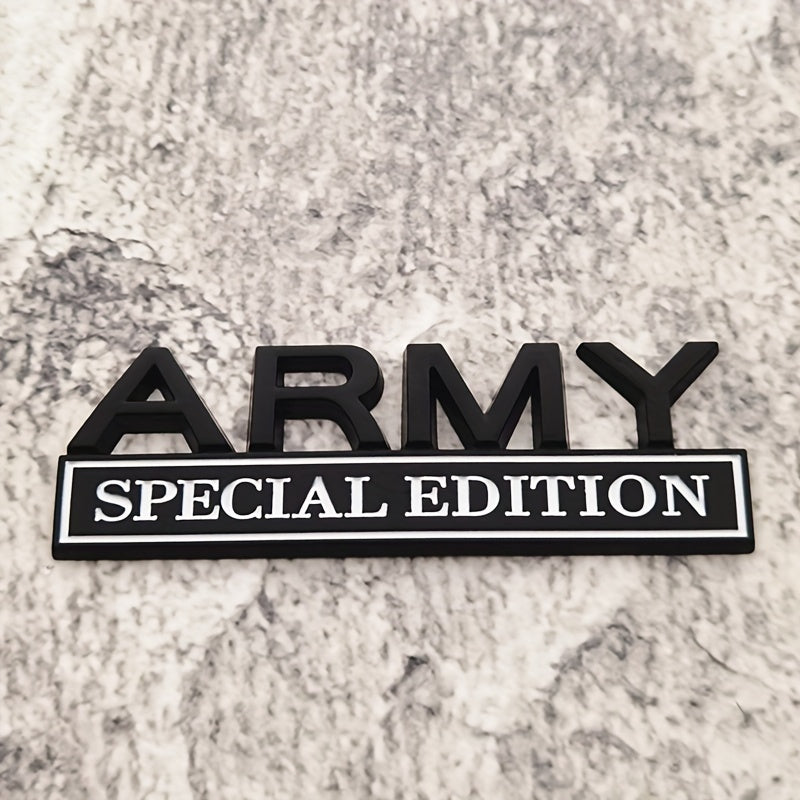 Car Modification Label ARMY, Leaf Board Labeled Golden EDITION, Body Sticker Car Tail Label WardBoyzPROShop
