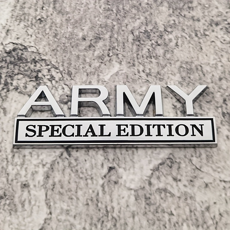 Car Modification Label ARMY, Leaf Board Labeled Golden EDITION, Body Sticker Car Tail Label WardBoyzPROShop