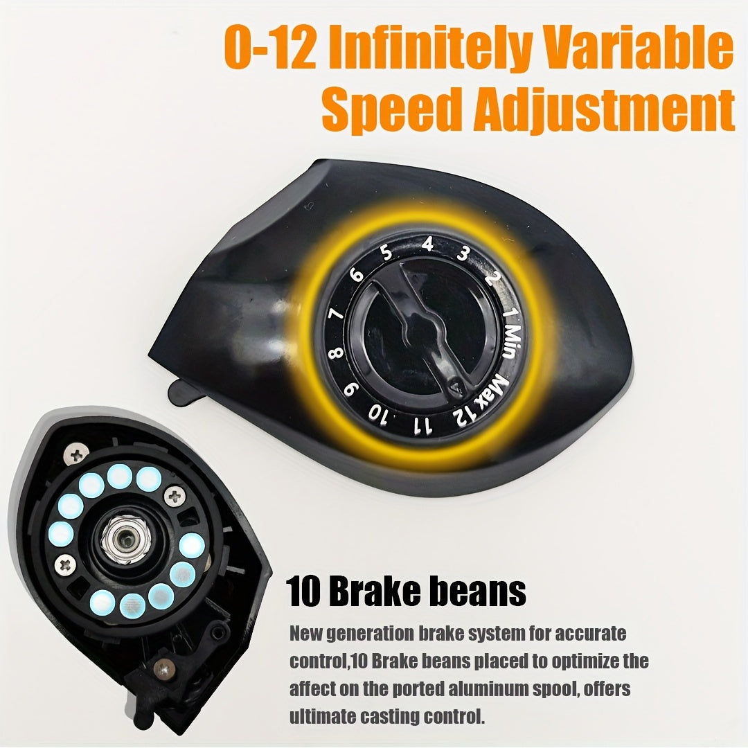 1pc 6.3:1 Gear Ratio Electronic Fishing Reel, Large Screen Counting Baitcasting Reel, Digital Display Fishing Reel With 26.46LB Brake Force, Fishing Tackle For Saltwater WardBoyzPROShop
