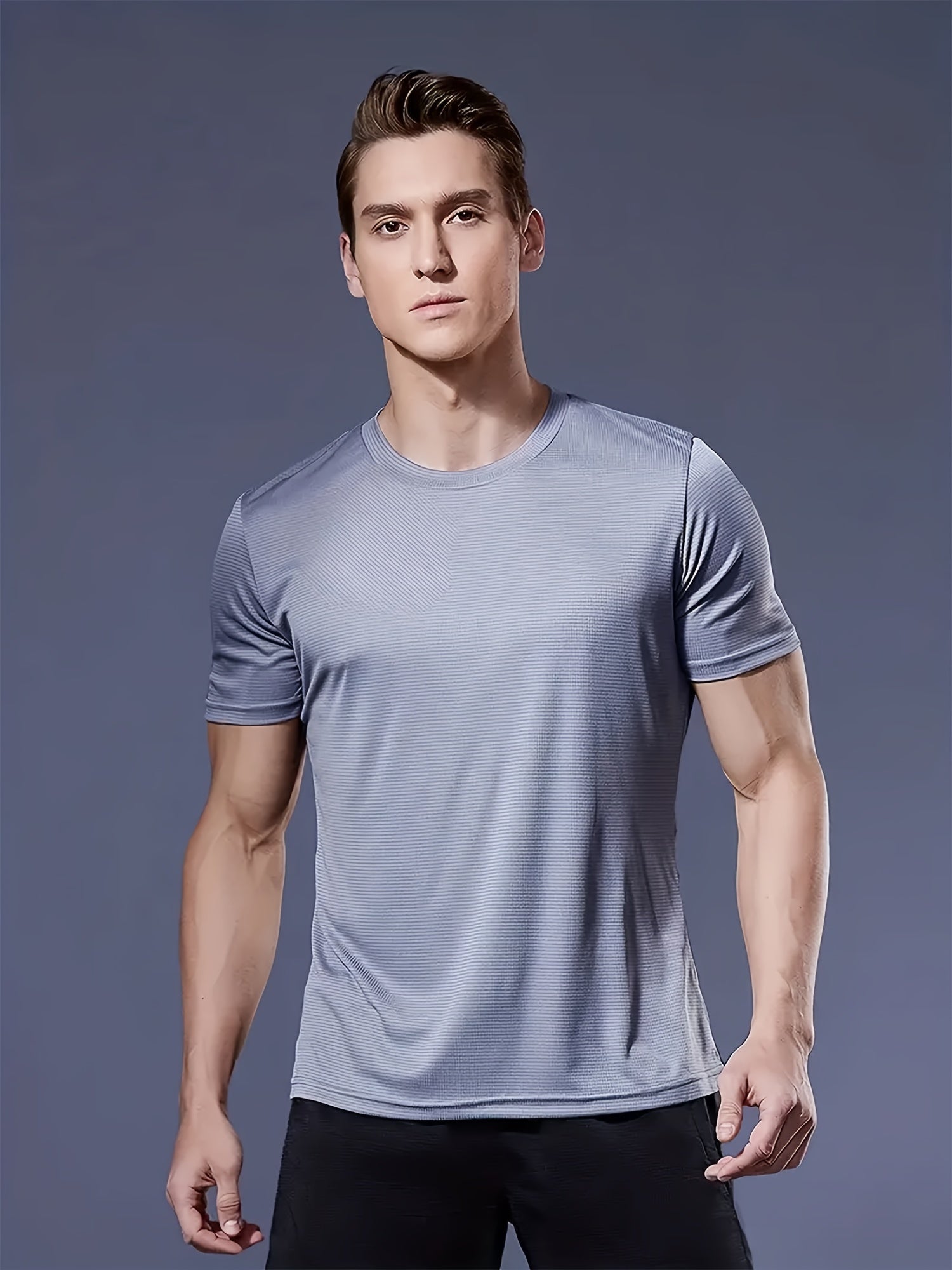 7pcs Men's Quick-Dry Athletic T-Shirts - Breathable, Moisture-Wicking Crew Neck Tees for Gym, Running & Outdoor Activities - Available in Navy, Army Green, Burgundy, Khaki, Black, White, Gray WardBoyzPROShop