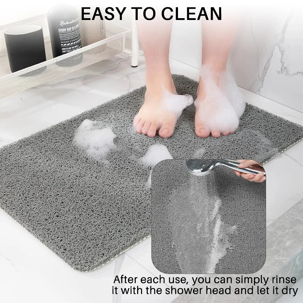 40*60/50*80cm Bath Rugs Non-Slip Bath Mat with Drain Holes Anti Mould Shower Mat for Inside Shower Washable for Bathroom Floor