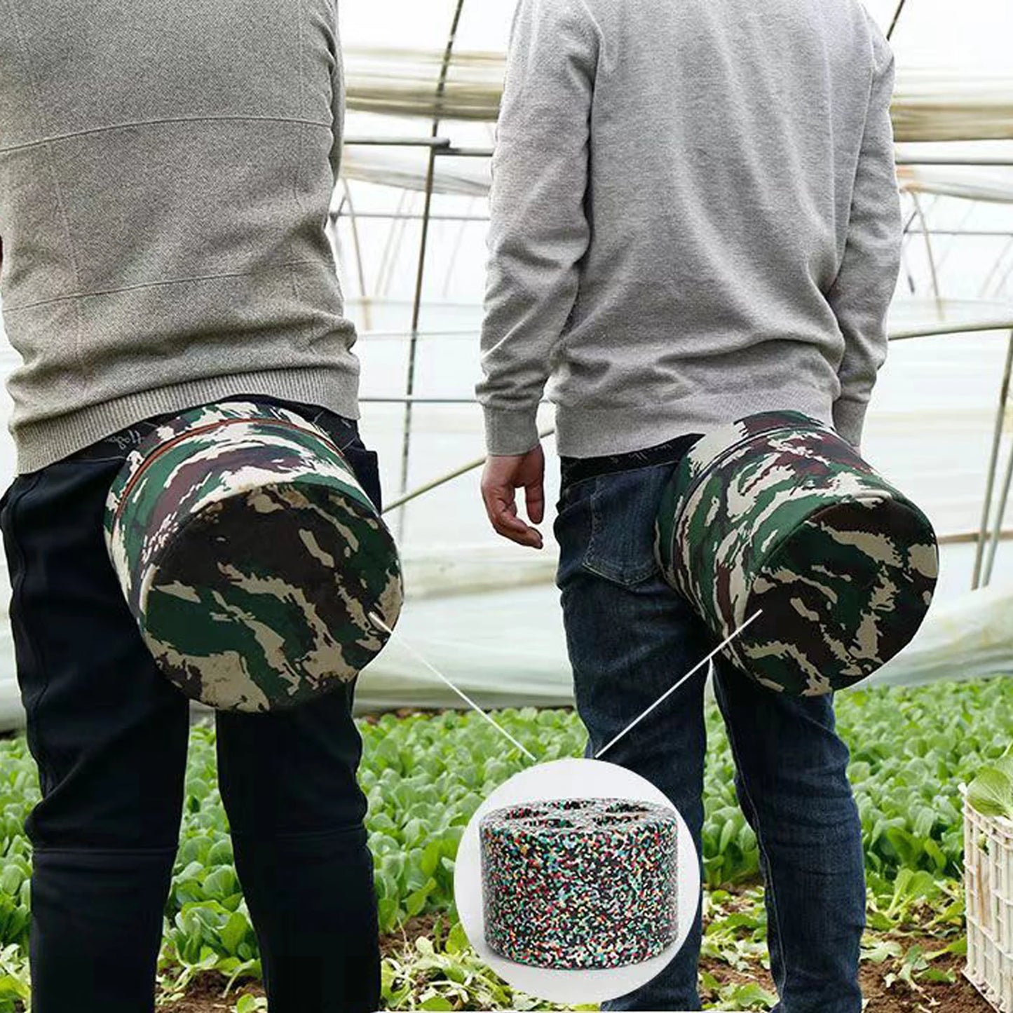1Pc Gardening Stool Footstool Wearable Work seat Heavy Duty Garden Seat Stool Portable for Children Adults Home Yard Backpacking