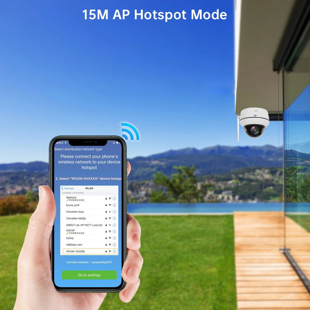5MP Wifi Dome PTZ Camera 5X Optical Zoom IP Camera Humanoid Tracking Two-way Talk Wireless Home Security Surveillance Cameras