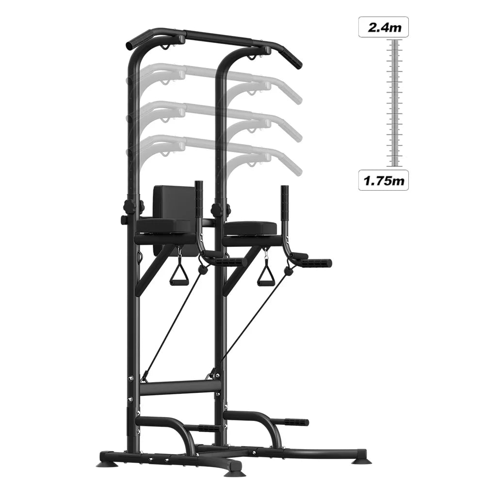 Power Tower Dip Station Pull Up Bar Multi-Function Power Tower Push Up Workout Abdominal Exercise for Home Gym Strength Training