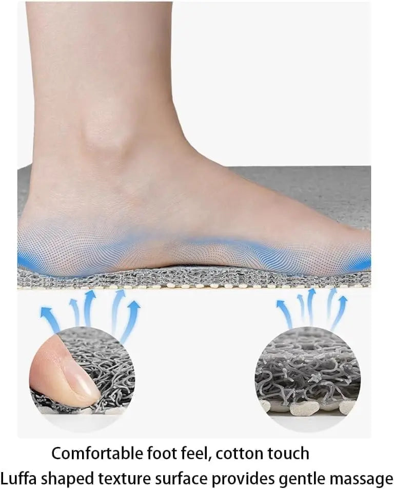 40*60/50*80cm Bath Rugs Non-Slip Bath Mat with Drain Holes Anti Mould Shower Mat for Inside Shower Washable for Bathroom Floor
